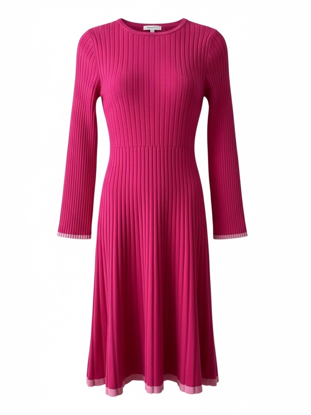 Hyacinth House Kiera Hot Pink Ribbed Knit Midi Dress Size S NWOT
